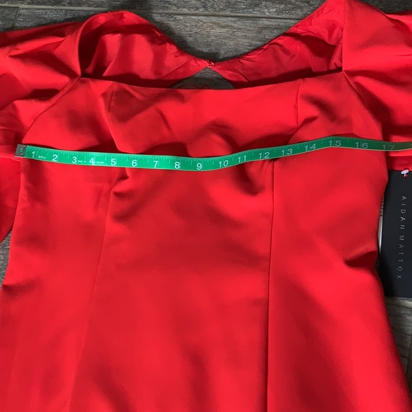 Aidan Mattox Exaggerate Puff-Sleeve Cocktail Dress - Picture 9 of 14